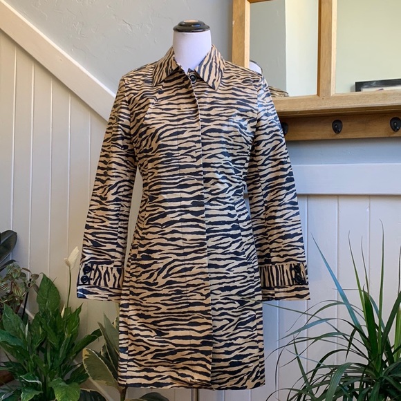 Macy’s I.N.C Safari Tiger Print Coat - Picture 1 of 16